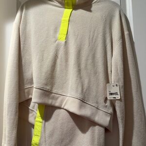 FP Movement by Free People Cream and Neon Yellow Pantsuit